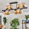 Gastor Plafoniera, Lampada a sfera Ambrato, 8-Luci