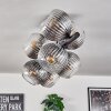 Gastor Plafoniera, Lampada a sfera Chiaro, Grigio fumo, 8-Luci