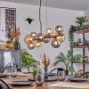 Chehalis Lampadario a sospensione, Lampada a sfera, Lampada a sospensione Ambrato, Grigio fumo, 10-Luci