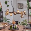 Chehalis Lampadario a sospensione, Lampada a sfera, Lampada a sospensione Ambrato, Grigio fumo, 10-Luci