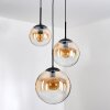 Gastor Lampadario a sospensione, Lampada a sfera, Lampada a sospensione 30 cm Ambrato, Chiaro, 3-Luci