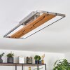 Terre Plafoniera, Faretto da soffitto LED Écru, Nichel opaco, 1-Luce