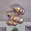 Gastor Plafoniera, Lampada a sfera Cromo, Grigio fumo, 8-Luci