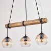 Koyoto Lampadario a sospensione, Lampada a sfera, Lampada a sospensione Écru, Nero, 3-Luci