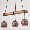 Koyoto Lampadario a sospensione, Lampada a sfera, Lampada a sospensione Écru, Nero, 3-Luci