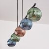 Koyoto Lampadario a sospensione, Lampada a sfera, Lampada a sospensione Blu, Verde, Ramato, 5-Luci