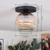 Ripoll Plafoniera, Lampada a sfera Ambrato, Chiaro, 1-Luce