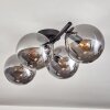 Gastor Plafoniera, Lampada a sfera Cromo, Grigio fumo, 4-Luci