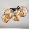 Koyoto Plafoniera, Lampada a sfera Ambrato, 4-Luci