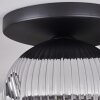 Ripoll Plafoniera, Lampada a sfera Cromo, Chiaro, Grigio fumo, 1-Luce