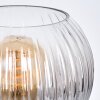 Koyoto Lampada a sfera, Lampada da scrivania, Lampada da tavolo Chiaro, Grigio fumo, 1-Luce