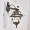 Fornelos Illuminazione esterna, Lampada da parete per esterno, Applique Oro, Nero, 1-Luce