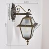 Fornelos Illuminazione esterna, Lampada da parete per esterno, Applique Oro, Nero, 1-Luce