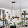 Koyoto Lampadario a sospensione, Lampada a sfera, Lampada a sospensione Ambrato, Cromo, Grigio fumo, 8-Luci