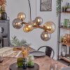 Chehalis Lampadario a sospensione, Lampada a sfera, Lampada a sospensione Ambrato, Grigio fumo, 8-Luci