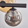 Chehalis Lampadario a sospensione, Lampada a sfera, Lampada a sospensione Ambrato, Grigio fumo, 8-Luci