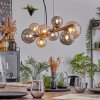 Chehalis Lampadario a sospensione, Lampada a sfera, Lampada a sospensione Ambrato, Grigio fumo, 8-Luci