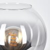 Koyoto Lampada a sfera, Lampada da scrivania, Lampada da tavolo Chiaro, Grigio fumo, 1-Luce
