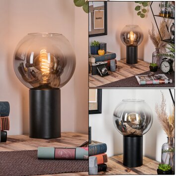 Koyoto Lampada a sfera, Lampada da scrivania, Lampada da tavolo Chiaro, Grigio fumo, 1-Luce