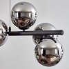 Koyoto Lampadario a sospensione, Lampada a sfera, Lampada a sospensione Cromo, Grigio fumo, 8-Luci