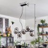 Koyoto Lampadario a sospensione, Lampada a sfera, Lampada a sospensione Cromo, Grigio fumo, 8-Luci