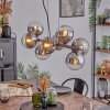 Koyoto Lampadario a sospensione, Lampada a sfera, Lampada a sospensione Cromo, Chiaro, Grigio fumo, 8-Luci