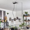 Koyoto Lampadario a sospensione, Lampada a sfera, Lampada a sospensione Cromo, Chiaro, Grigio fumo, 8-Luci