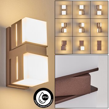 Swanek Lampada da parete per esterno, Applique LED Ruggine, 2-Luci