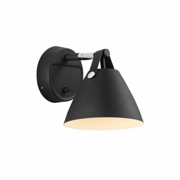 Design For The People by Nordlux Strap Applique Nero, 1-Luce