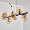 Koyoto Lampadario a sospensione, Lampada a sfera, Lampada a sospensione Ambrato, Chiaro, 8-Luci
