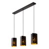 Illuminazione Lucide ALMELO Lampada a sospensione Nero, 3-Luci