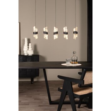 Illuminazione Lucide KLIGANDE Lampada a sospensione LED Nero, 5-Luci