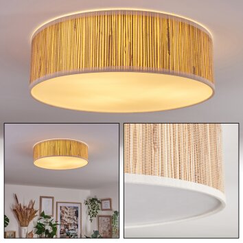 Antillo Plafoniera beige, Écru, Bianco, 3-Luci