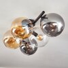 Gastor Plafoniera, Lampada a sfera Ambrato, Chiaro, Grigio fumo, 5-Luci