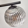 Gastor Plafoniera, Lampada a sfera Ambrato, Chiaro, Grigio fumo, 5-Luci