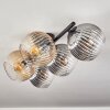 Gastor Plafoniera, Lampada a sfera Ambrato, Chiaro, Grigio fumo, 5-Luci