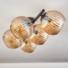 Gastor Plafoniera, Lampada a sfera Ambrato, 5-Luci