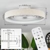 Benasal Plafoniera, Lampada con ventilatore LED Bianco, 1-Luce, Telecomando