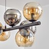 Gastor Lampadario a sospensione, Lampada a sfera, Lampada a sospensione Ambrato, Cromo, Grigio fumo, 10-Luci