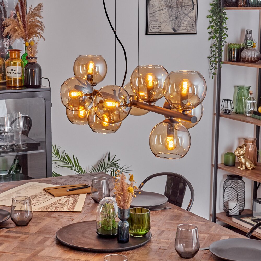 Gastor Lampadario a sospensione, Lampada a sfera, Lampada a sospensione Ambrato, 10-Luci main product photo