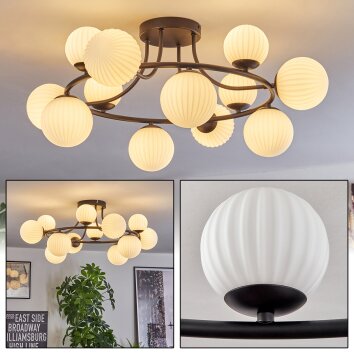 Chehalis Plafoniera, Lampada a sfera 76 cm Bianco, 12-Luci