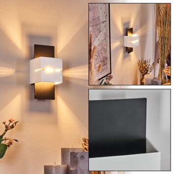 Tora Lampade Up & Down, Applique LED Nero, 1-Luce