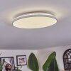 Borel Plafoniera LED Bianco, 1-Luce