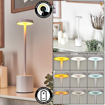 Parel Lampada da tavolo LED Bianco, 1-Luce