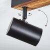 Gesteira Plafoniera, Faretto da soffitto Aspetto del legno, Nero, 2-Luci