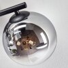 Gastor Plafoniera, Lampada a sfera Cromo, Chiaro, Grigio fumo, 3-Luci