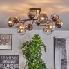 Chehalis Plafoniera, Lampada a sfera 76 cm Cromo, Chiaro, Grigio fumo, 12-Luci