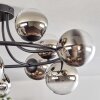 Chehalis Plafoniera, Lampada a sfera 76 cm Cromo, Chiaro, Grigio fumo, 12-Luci