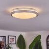 Sapioris Plafoniera LED Nichel opaco, Bianco, 1-Luce