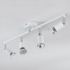 Gjedso Plafoniera, Faretto da soffitto LED Cromo, Bianco, 4-Luci